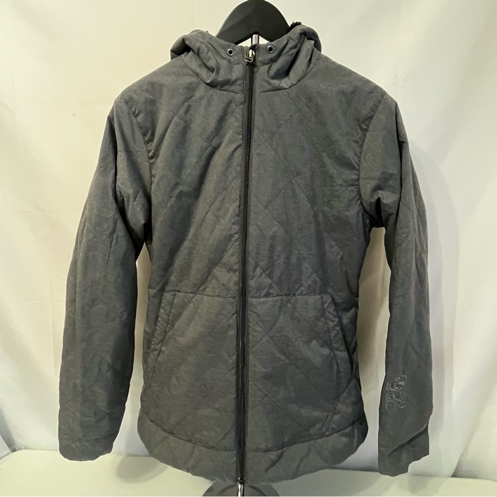 Bon Fire Grey Quilted Fleece Lined Jacket